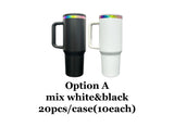 Presale USA_40oz H2.0 Rainbow Quencher Tumblers with Leak Proof Lids 20pcs for Laser Engraving_USPNY