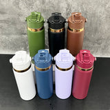 20oz Mirror Copper Plated 2 in 1 Lids Powder Coated Outdoor Sports Water Bottles 20pcs For Laser Engraving_CNPNY