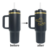 Presale USA_40oz Black Regular Gold underneath Powder Coat Quencher Tumblers for Laser Engraving_USPNY