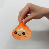 72pcs 8.5cm Maltose Glitter Dumpling Squishy Mystery Box Colorful Slow Rising Squeeze Decompression Dumpling Squishy Toys with Steamer_CNPNY
