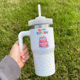 RTS USA_20oz 3D Cute Design Printed H2.0 20oz Water Tumblers with Handle 20pcs-USPNY