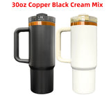Presale USA_30oz Copper Underneath Black Cream Colors Mix Quencher Tumblers 20pcs for Laser Engraving_USPNY