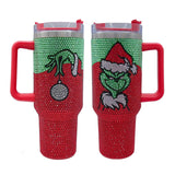 40oz Grinch Rhinestone bling tumblers Colored Bling Tumbler_CNPNY