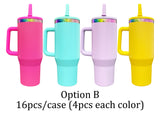 Arrived USA_40oz Rainbow Plate Leak Proof Lids Flip Straw Powder Coat Quencher Tumblers_USPNY