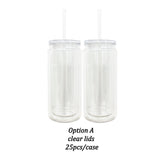 16oz inner 20oz outside  Snow Globe Double Walled Plastic Cans with Colored PP Lids_CNPNY