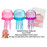 60pcs NEE DOH Jelly Fish Squishy Slow Rising Squeeze Decompression Jelly Fish Squishy Stress Relief Toys_CNPNY