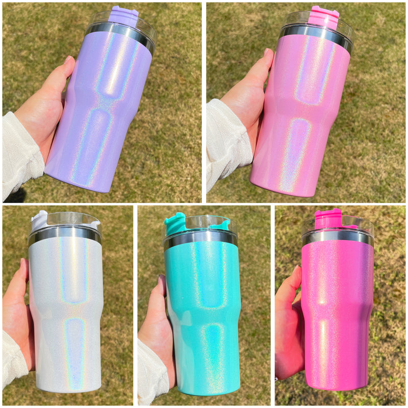 20oz blank sublimation shimmer Kids/Adult Sparkly Stanley-style Tumblers_CNPNY