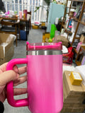 40oz H2.0 Winter Pink Glitter Tumblers for Sublimation & Laser Engraving Presale China_CNPNY