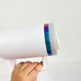 Presale USA_🌈40oz White Rainbow Tumblers Powder Coat H2.0 Quencher Tumbler 20pcs for Laser Engraving_USPNY