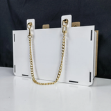 White Blank Sublimation MDF Blank bag with Chain for Gilrs_CNPNY