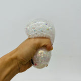 Presale USA_72pcs 8.5cm Beads Glitter Dumpling Squishy Toys Gel-Filled Squishy Toys with Beads Sparkling Stress Relief Sensory_USPNY
