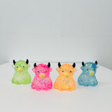 72pcs Glitter Highland Cow Squishy Fidget Toy Maltose Slow Rising Highland Cow Squishies_CNPNY