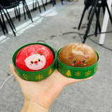 72pcs Christmas Glitter Dumpling Squishy Toys Christmas Snowman Dumpling Squeeze Toy with Steamer_CNPNY