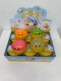 72pcs Pack 8.5cm New Color Soft Realistic Steamed Bun Glitter Dumpling Squishies Toys Stress Relief Squishy Toys with Steamer_CNPNY