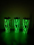 40oz Glow-in-dark Zebra Bling tumblers rhinestone tumblers_CNPNY