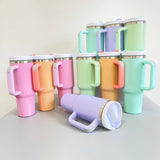 40oz Matte & Glossy Macaron colors H2.0 Stanley dupes travel tumblers_CNPNY