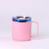 12oz Rainbow Plate Powder Coat Coffee Mugs 50pcs for Laser Engraving_CNPNY