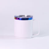 12oz Rainbow Plate Powder Coat Coffee Mugs 50pcs for Laser Engraving_CNPNY