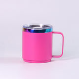 12oz Rainbow Plate Powder Coat Coffee Mugs 50pcs for Laser Engraving_CNPNY