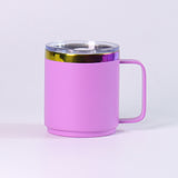 12oz Rainbow Plate Powder Coat Coffee Mugs 50pcs for Laser Engraving_CNPNY