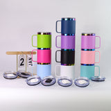 12oz Rainbow Plate Powder Coat Coffee Mugs 50pcs for Laser Engraving_CNPNY