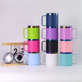 12oz Rainbow Plate Powder Coat Coffee Mugs 50pcs for Laser Engraving_CNPNY