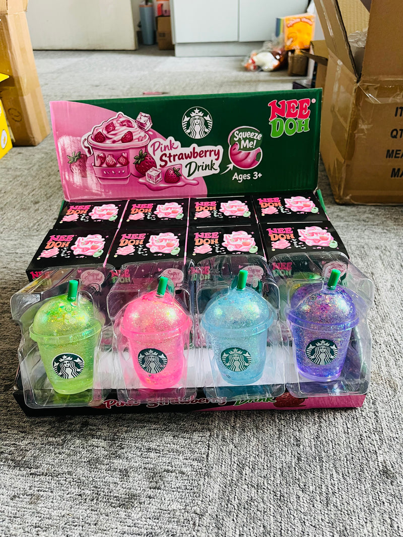 Presale USA_72pcs NeeDoh Starbucks Co-Branded Glitter Boba Tea Shapes Squishy Toys Fidget Toys for Kids Youth Adult_USPNY