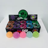 Presale USA_60pcs of Glow in Dark Smiley Face Glitter Fuzzy Ball Squishy Toys for Halloween_USPNY