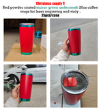 Presale USA_20oz Green Mirror Plated Red Colors Yeti Style Powder Coat Coffee Mugs with Magnetic Lids 25pcs_USPNY
