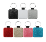 100pcs Pack Multiple Colors Blank Sublimation Blank PU  Keychain_CNPNY