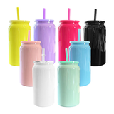 16oz Glossy Colors Sublimation Stainelss Steel Cans Metal Can Tumblers_CNPNY