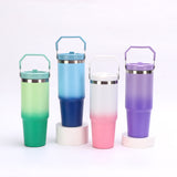 30oz Ombre Gradient Colors Flip Straw Kids Tumblers 25pcs For Laser Engraving_CNPNY