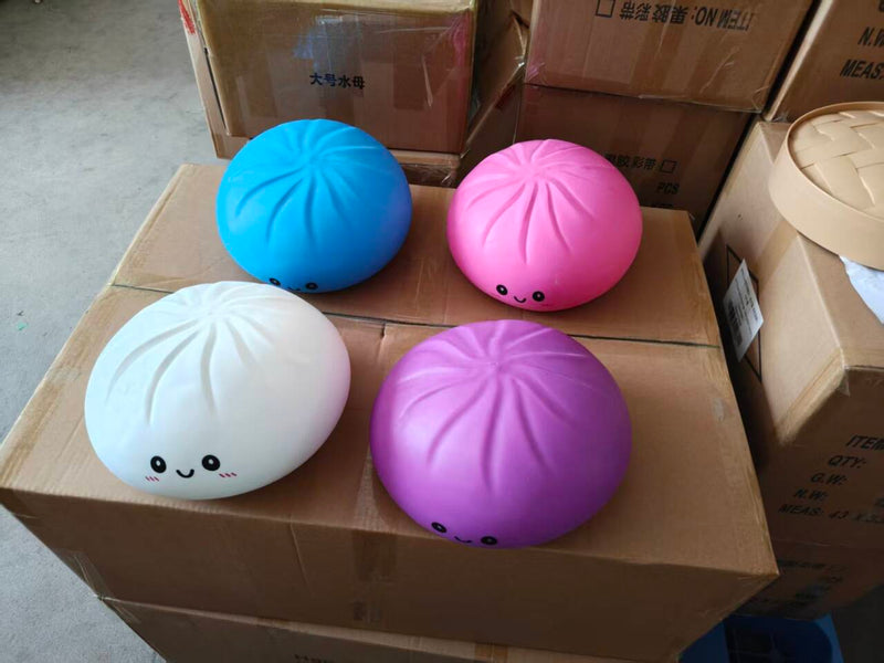 Presale USA_8pcs Jumbo 25cm Soft Sensory Giant Dumpling Squishy Steamed Bun Stress Relief Fidget Toy with Mystery Blind Box for Kids_USPNY
