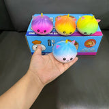72pcs of 8.5cm Unicorn Shaped Dumpling Squishies Toys Stress Relief Squishy Toys with Steamer_CNPNY