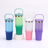30oz Ombre Gradient Colors Flip Straw Kids Tumblers 25pcs For Laser Engraving_CNPNY