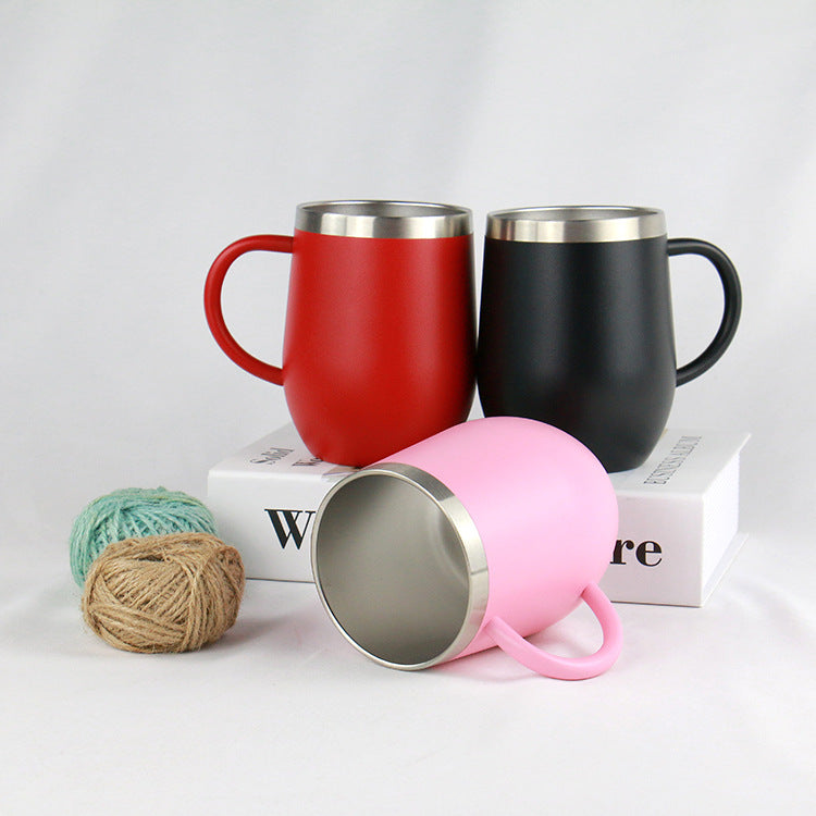 12oz Egg shaped stainless steel blank mugs with Handle_CNPNY – YPSub
