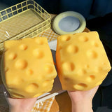24pcs 10cm Cheese Squishy Stress Relief Original Sensory Food Squishy Stress Relief Fidget Toy_CNPNY_CNPNY