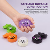 😈💚60pcs Halloween Design Glitter Dumpling Squishy Toys Sparkling Stress Relief Sensory Toys_CNPNY