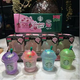 72pcs NeeDoh Starbucks Co-Branded Glitter Boba Tea Shapes Squishy Toys Fidget Toys for Kids Youth Adult_CNPNY