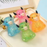 Presale USA_72pcs Glitter Highland Cow Squishy Fidget Toy Maltose Slow Rising Highland Cow Squishies_USPNY
