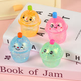 72pcs Emoji Glitter Boba Tea Cups Shapes Squishy Toys Fidget Toys for Kids Youth Adult_CNPNY