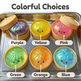 72pcs 8.5cm Maltose Glitter Dumpling Squishy Mystery Box Colorful Slow Rising Squeeze Decompression Dumpling Squishy Toys with Steamer_CNPNY