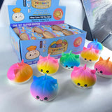 Presale USA_72pcs 8.5cm Unicorn Shaped Dumpling Squishies Toys Stress Relief Squishy Toys with Steamer_USPNY