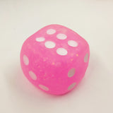 24pcs Soft Glitter Jumbo Dice Squishy Toys Jumbo Squishy Dice Stress Ball Novelty Sensory Fidget Toys _CNPNY