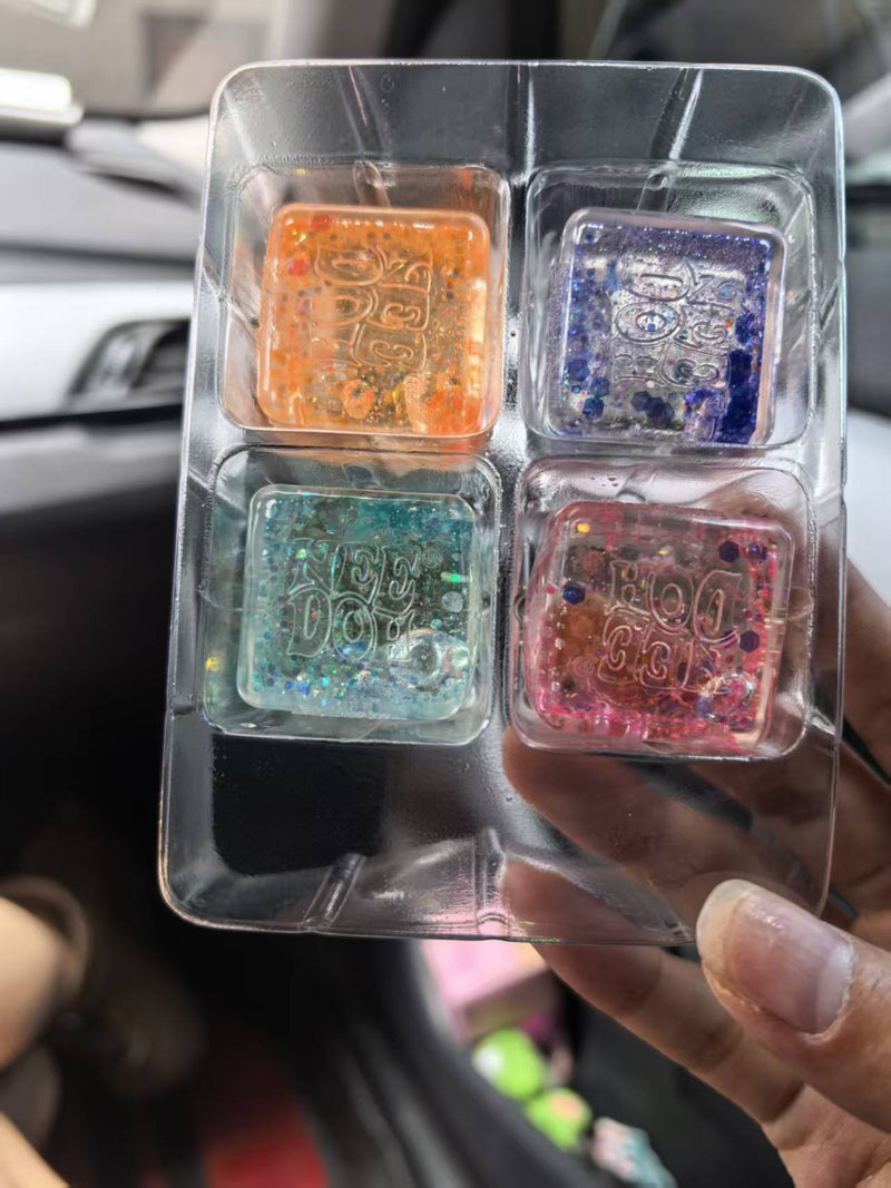 60 Sets NeeDoh Glitter Mini Ice Cube Squishy Toys Sets Maltose Slow Rebound Squish Adults Fidget Toys_CNPNY