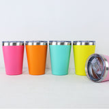12oz Small Tumblers for Kids Coffee mugs Powder Coated Travel Mug_CNPNY
