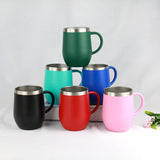 12oz Egg shaped stainless steel blank mugs with Handle_CNPNY