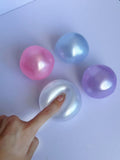 60pcs 6cm Pearly Shimmer Style Coconut Oil Squishy No-Rebound Moldable Fidget Stress Ball_CNPNY