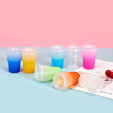 3oz Ombre Colors Blanl Sublimation  shot glassess with plastic straw and lids _CNPNY