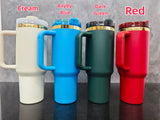 🔥40oz H2.0 Mirror Gold underneath Powder Coat Travel Tumblers 20pcs_CNPNY
